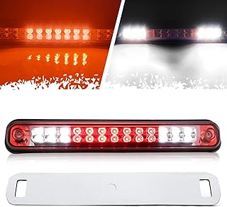 Third 3rd Brake Center High Mount Stop Light LED Lamp for 1994-1998 Chevy Silverado, 1988-2000 Chevy/GMC C1500 C2500 K1500 K2500 (Red)