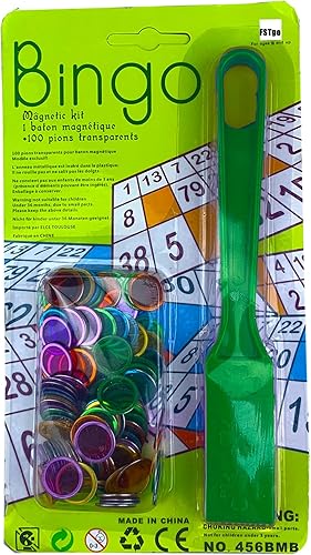 Juego de bingo de varita magnética y fichas, accesorios de juego para personas mayores y familiares, kit educativo STEM para aprendizajecaja