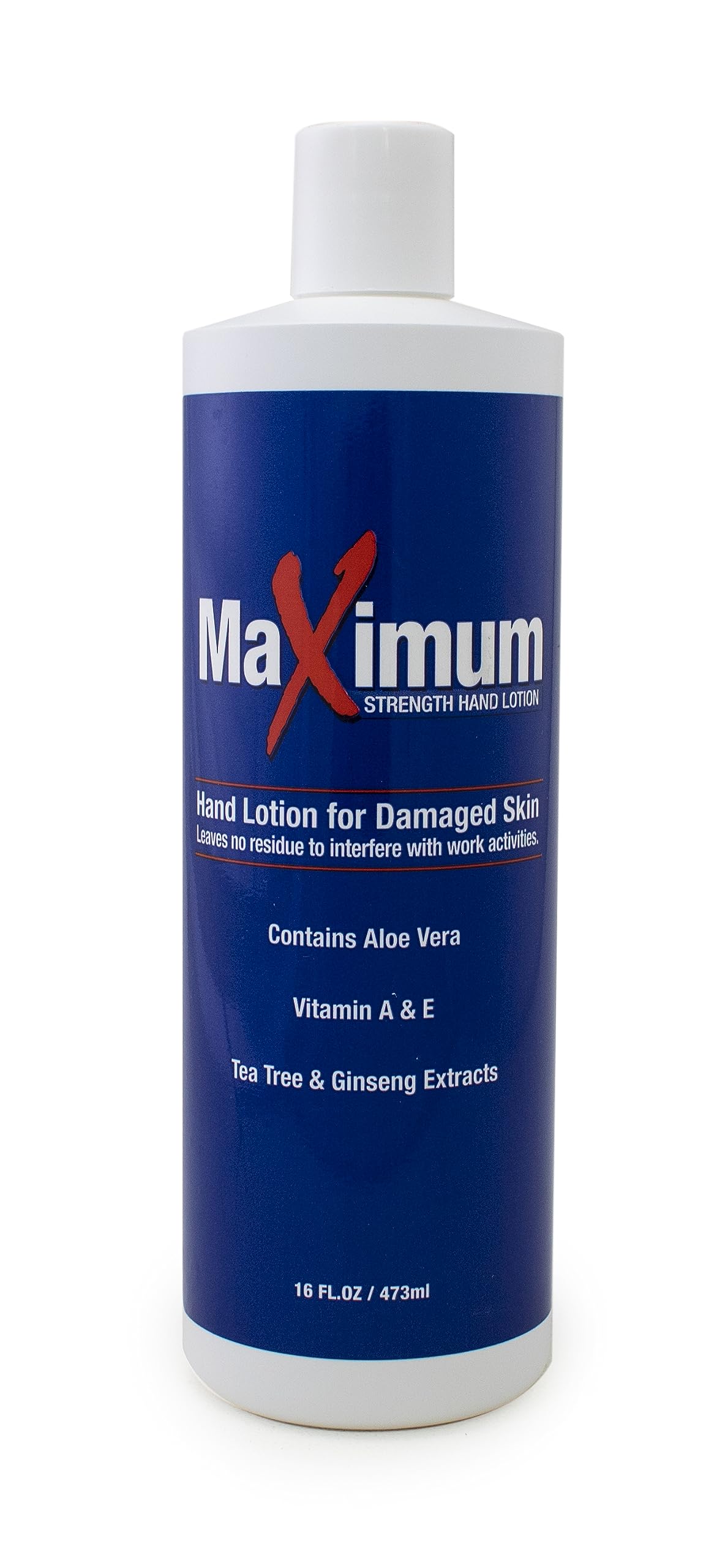 CoreTex MaXimum Strength Hand Lotion for Dry Hands - 16oz Bottle of Lotion with Aloe Vera for Moisturizing Extremely Dry Skin & Cracked Hands - Unscented Hand Moisturizer