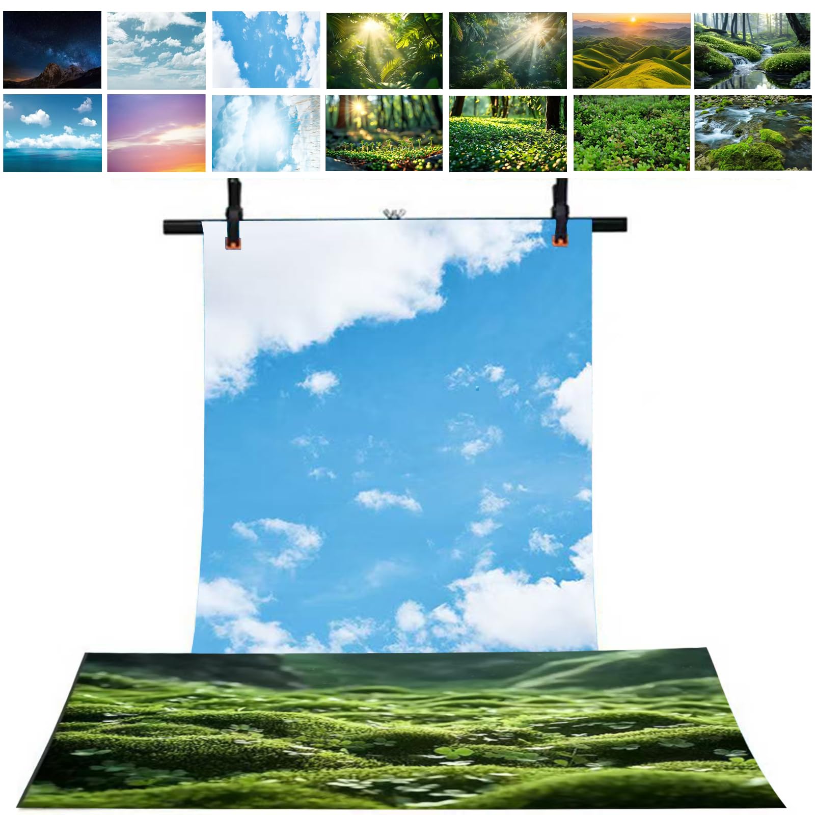 Dwustronny papier fotograficzny 3D, wodoodporny, wielokrotnego użytku, 86 x 58 cm, płaskie tło do zdjęć, do żywności, biżuterii, kosmetyków, makijażu, 7 szt., 14 wzorów