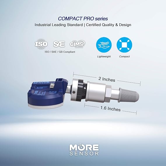 MORESENSOR Compact PRO Series 315MHz TPMS Tire Pressure Sensor 4-Pack | Preprogrammed for Select 25+ Japanese Brand Models | Replacement for 42753-STK-A04 | Clamp-in | KX-S072-4