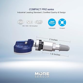MORESENSOR Compact PRO Series 315MHz TPMS Tire Pressure Sensor 4-Pack | Preprogrammed for Select 30+ Japanese Brand Models | Replacement for 06421-S3V-A04 | Clamp-in | KX-S015-4