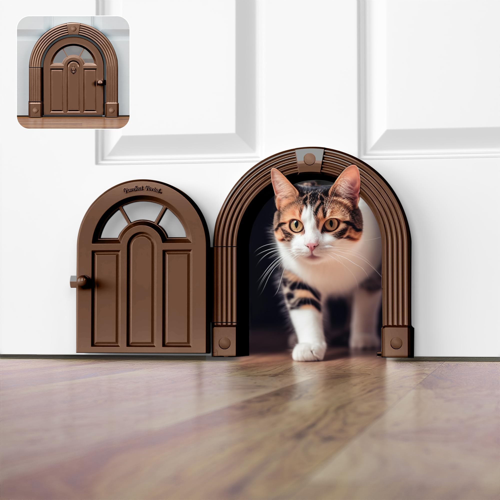Cat Door Interior Door NoFlap Cat Door for Interior