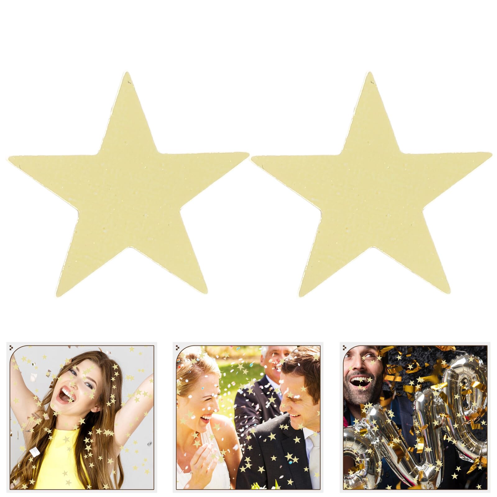 Goldenes Sternenglitzer Konfetti 2cm PVC 1 Beutel für Deko