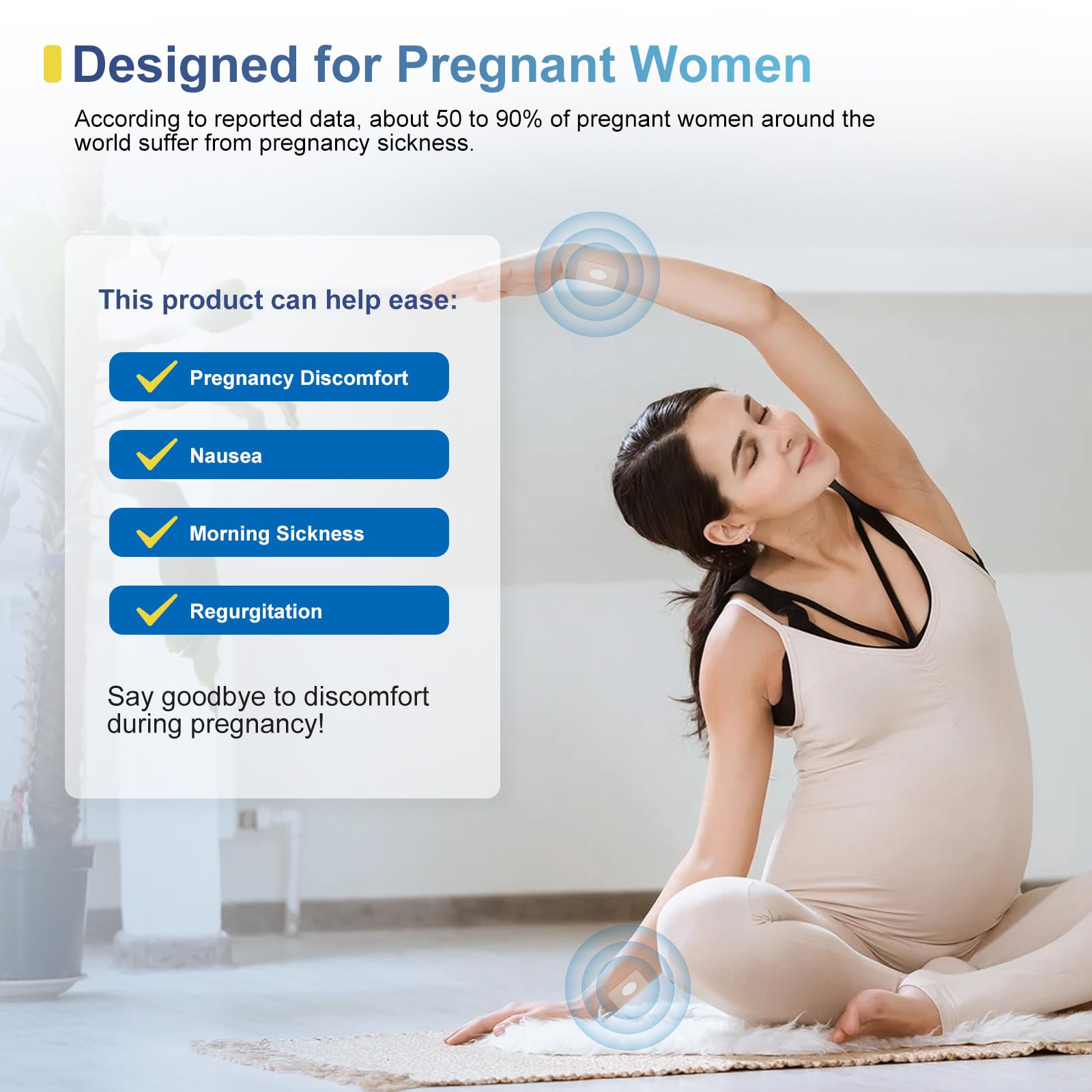 Pregnancy Nausea Relief，60 Pcs Natural Fast-Acting Anti Nausea Patch for Pregnant Women，Morning Sickness Relief Patches Anti Nausea Pregnancy — Amazon image 4