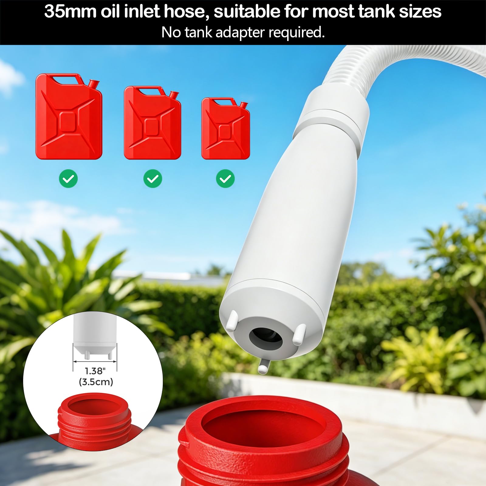 Pompe à carburant électrique, avec capteur d'arrêt automatique, 2,4 GPM, batterie rechargeable, moteur sans balais, inclut sac de rangement, compatible essence, kérosène, diesel et huiles légères