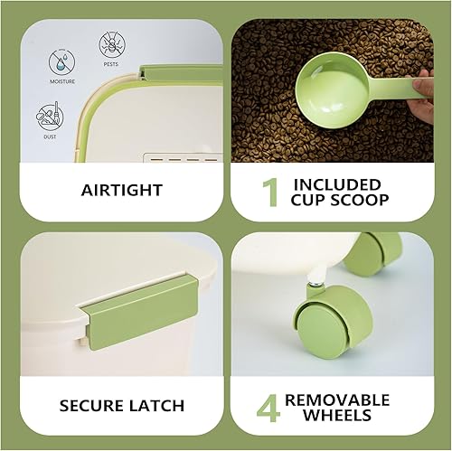 Miniatura 2 de LivLab Juego de recipientes para hornear  Dispensador hermético de harinaazúcar de 1.0 cuartos de galón que ahorra espacio, elementos esenciales
