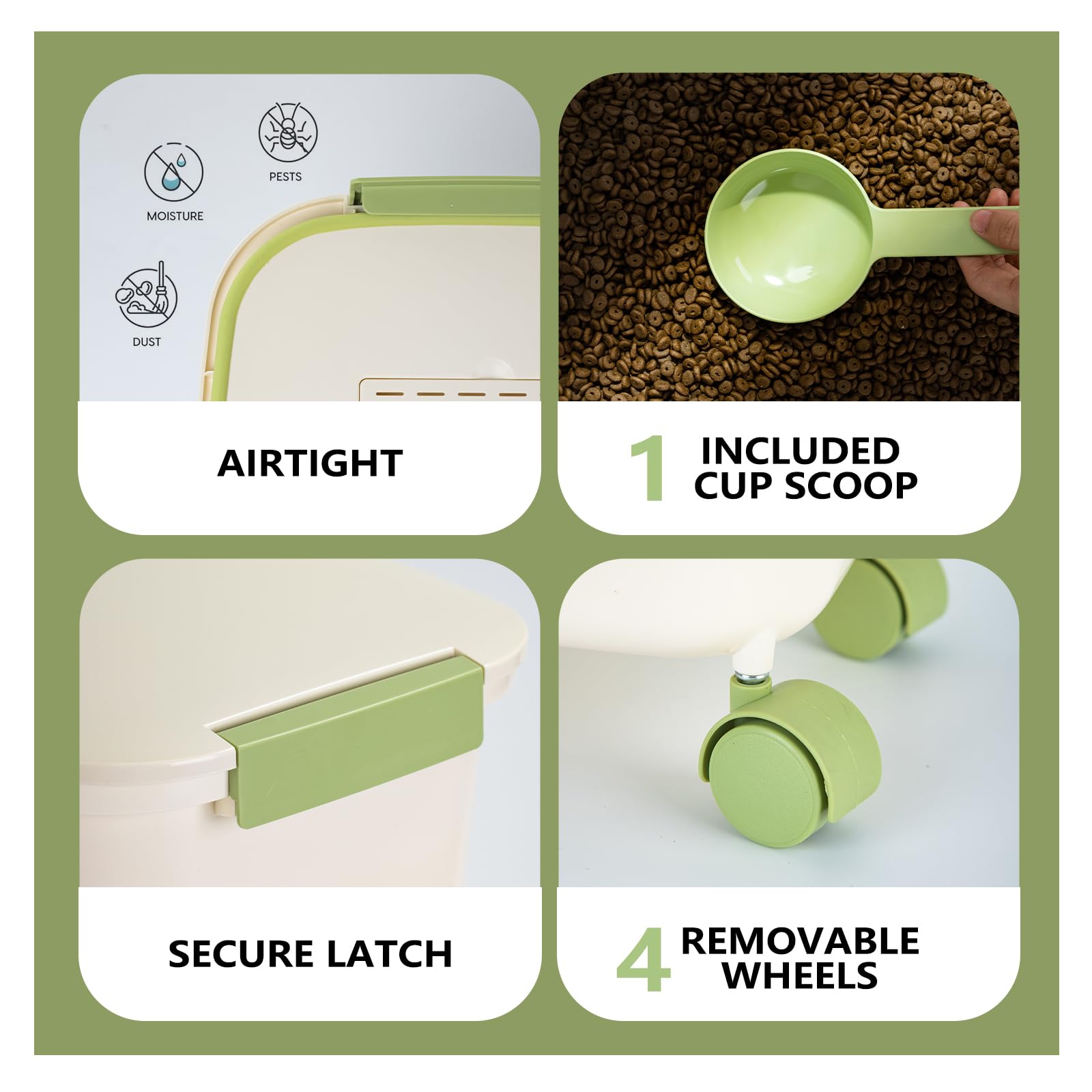 Distributore di riso 4,5 kg, contenitore con misurino, contenitore per alimenti e cereali, per uso domestico, per cucina, dispensa (B-20L-1)