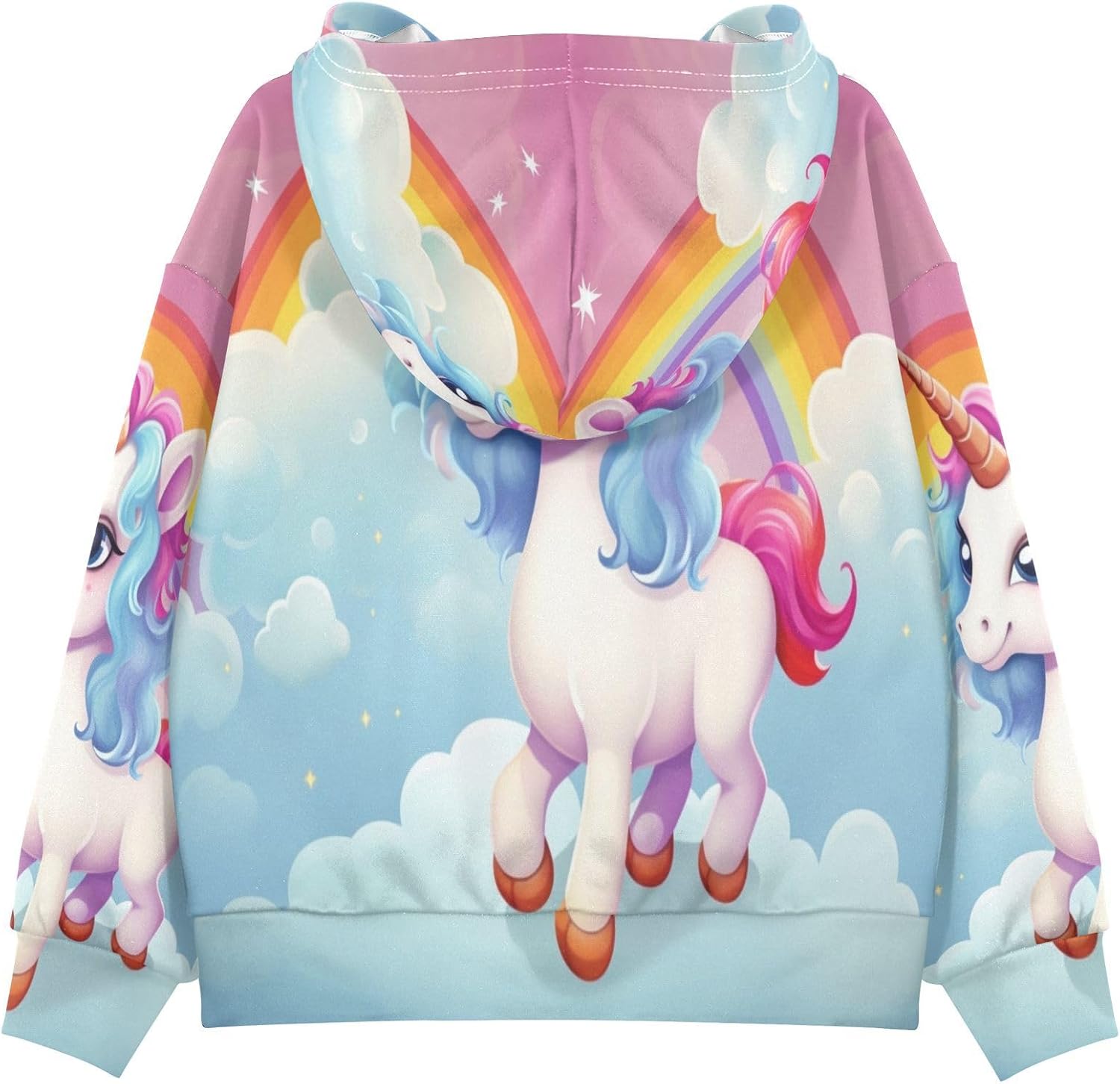 ALAZA Unicorn Rainbow Hoodies Sweatshirt for Boys Girls Kids Hooded Pullover Top