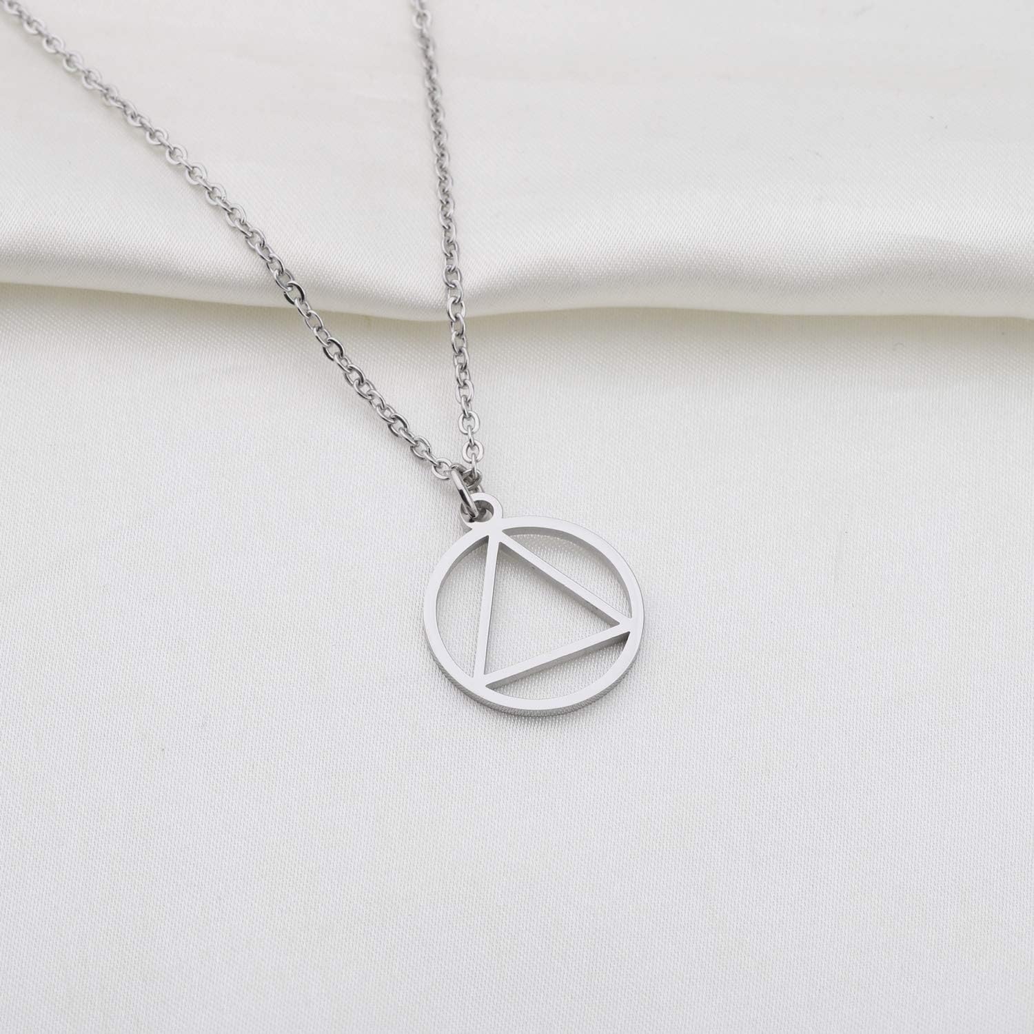 KUIYAI Recovery AA Necklace Keychain Alcoholics Anonymous Gifts for Men Women - Image 4