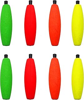SEAOWL 8pcs Foam Cigar Floats Fishing Slip Float Cigar,1.41IN(Mixed Small-8pcs)