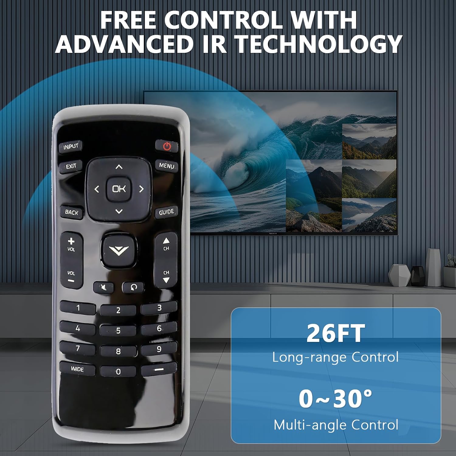 New XRT020 TV Remote Control Replacement fit for Vizio LED HDTV D32HND0 image 4