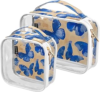 2 Pack Psychedelic Blue Butterfly clear decor...