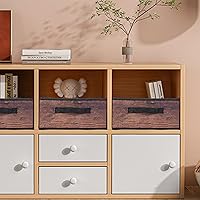 Vista 32 de JAKAGO Fabric Storage Bins set of 4 Rectangle Storage Baskets with Handle Foldable Closet Organizer for Clothes Towel bedding Books Collapsible