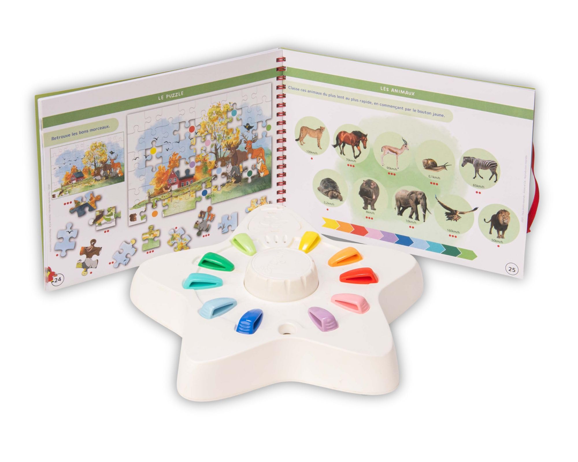 LIVRET ETOILIUM - Contes et fable - 8 histoires à lire et à écouter + 30 fiches autocorrectives programmables sur l’ETOILIUM, 5-8 ans, 1 à 2 Joueurs, Jeu éducatif