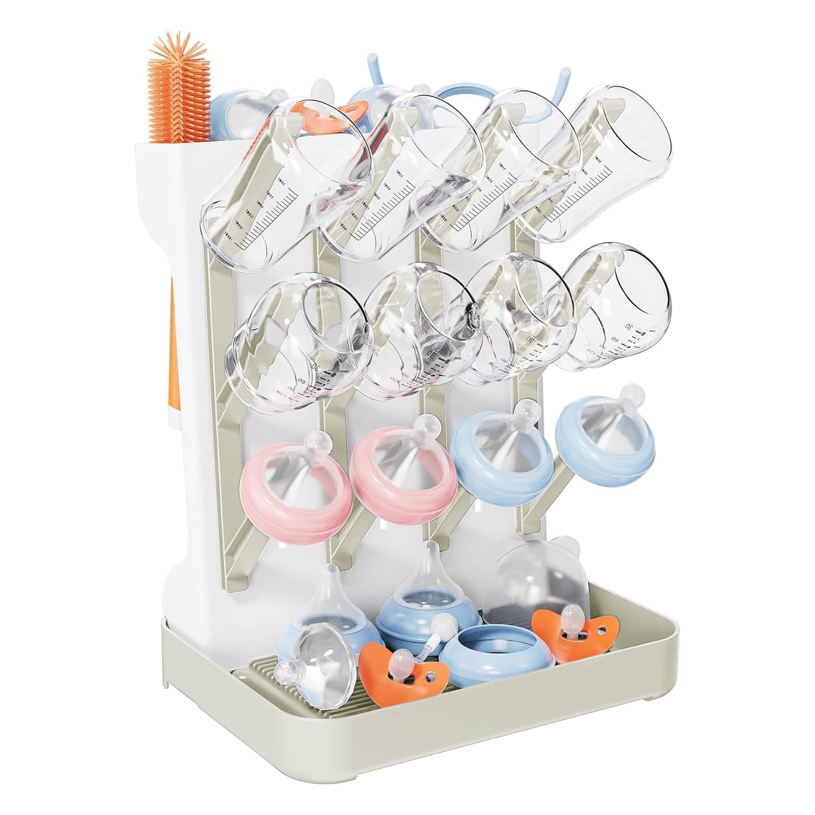 GOURDBRO Trockenständer Babyflaschen, Abtropfgestell Babyflaschen Vertikal, Baby Bottle Drying Rack, Platzsparender Flaschentrockner Halter für Babyzubehör