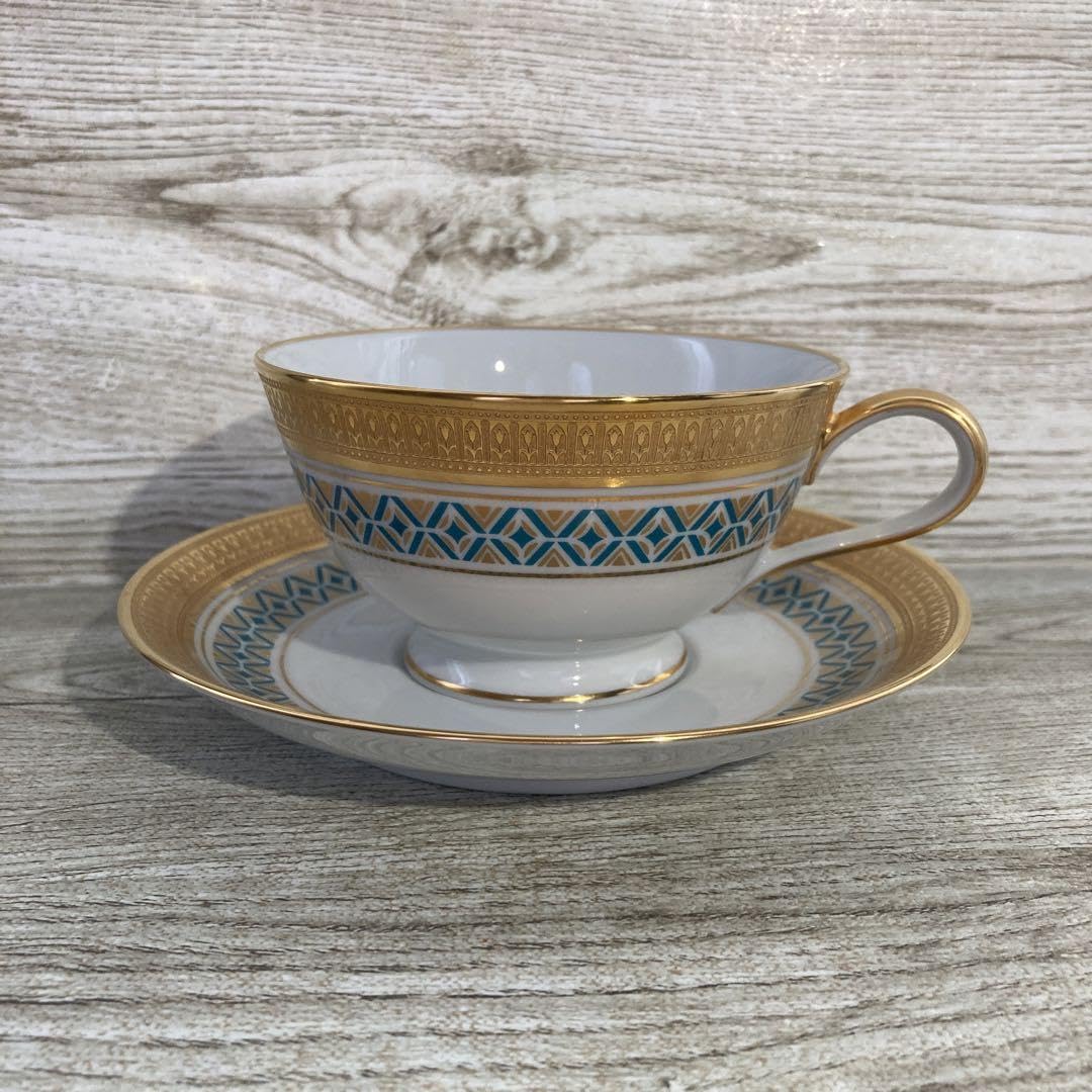 Amazon.co.jp: ノリタケ カップ&ソーサー ブルーxゴールド 彩 : ホーム  