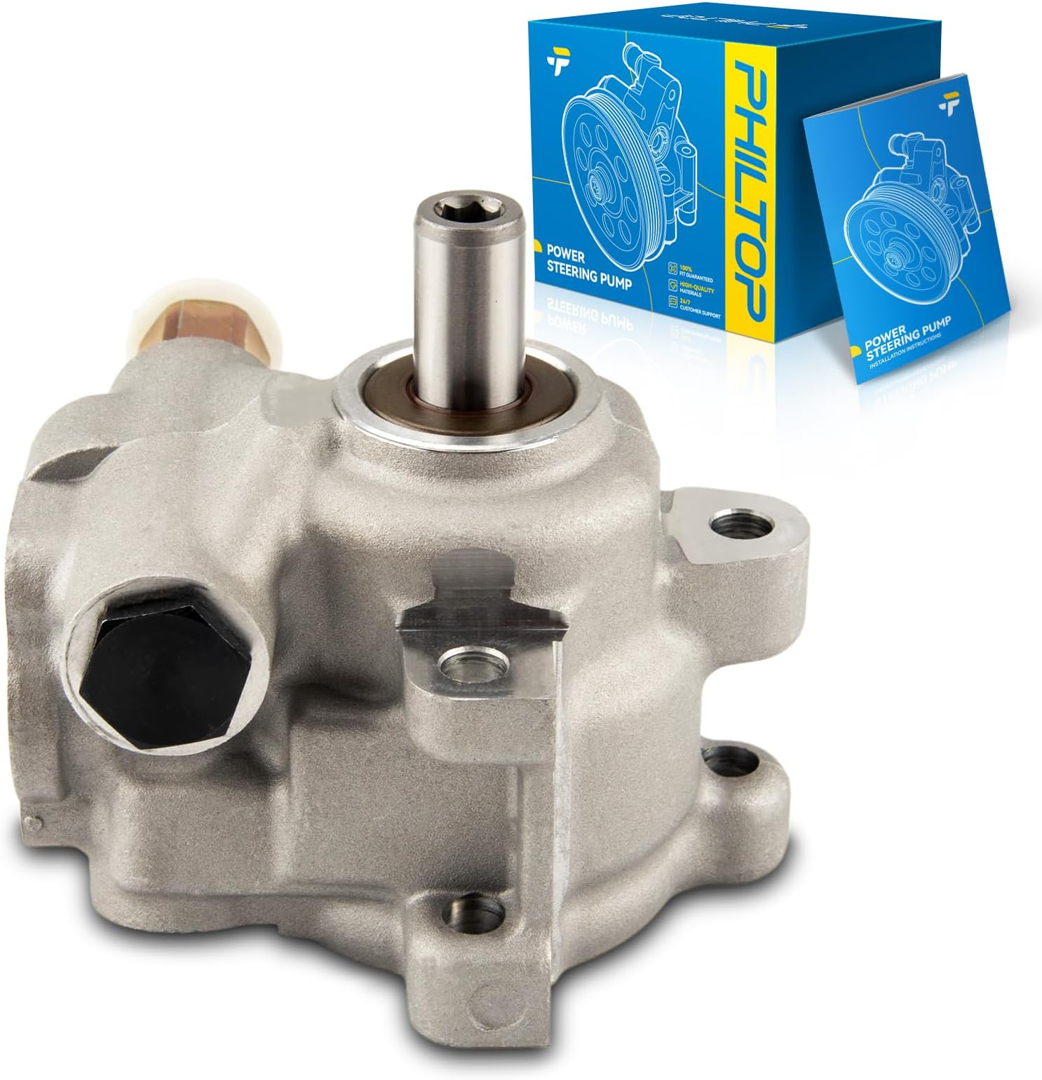 PHILTOP Power Steering Pump Replacement 9670269, Fit for 2002-2007 Ram 1500 3.7/3.9/4.7/5.7/5.9L, 2004-2007 Durango 5.7L, 2007 Aspen 5.7L, Steering Pump