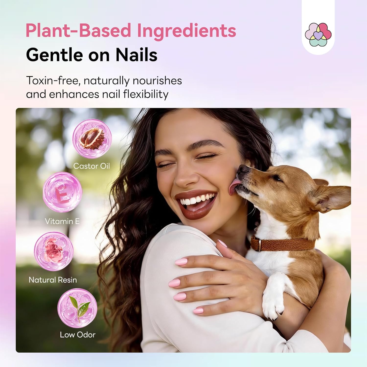 SAVILAND Hema-Free Poly Gel Nail Kit Starter: 15 Extend Gel Natural Colors Peach Rose Pink Brown Cat Eye Effect with Mini Nail Lamp Slip Solution for Long Lasting Nourish Nails Home Salon Daily DIY