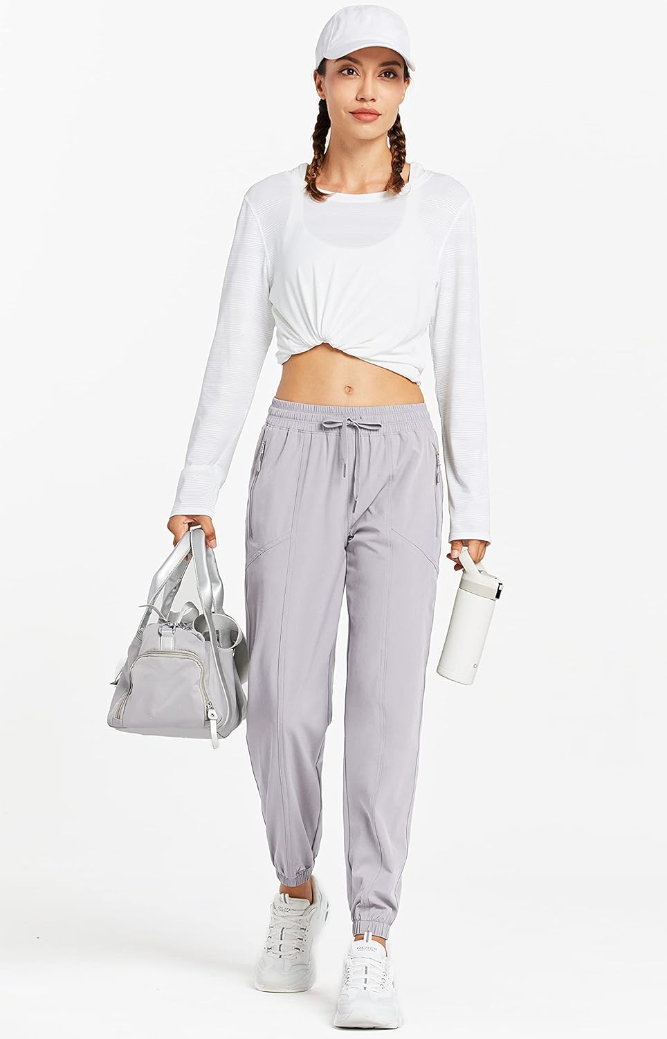 Libin Women's Lightweight Joggers Quick Dry Hiking Running Pants Athletic Workout Track Casual with Zipper Pockets - Image 5