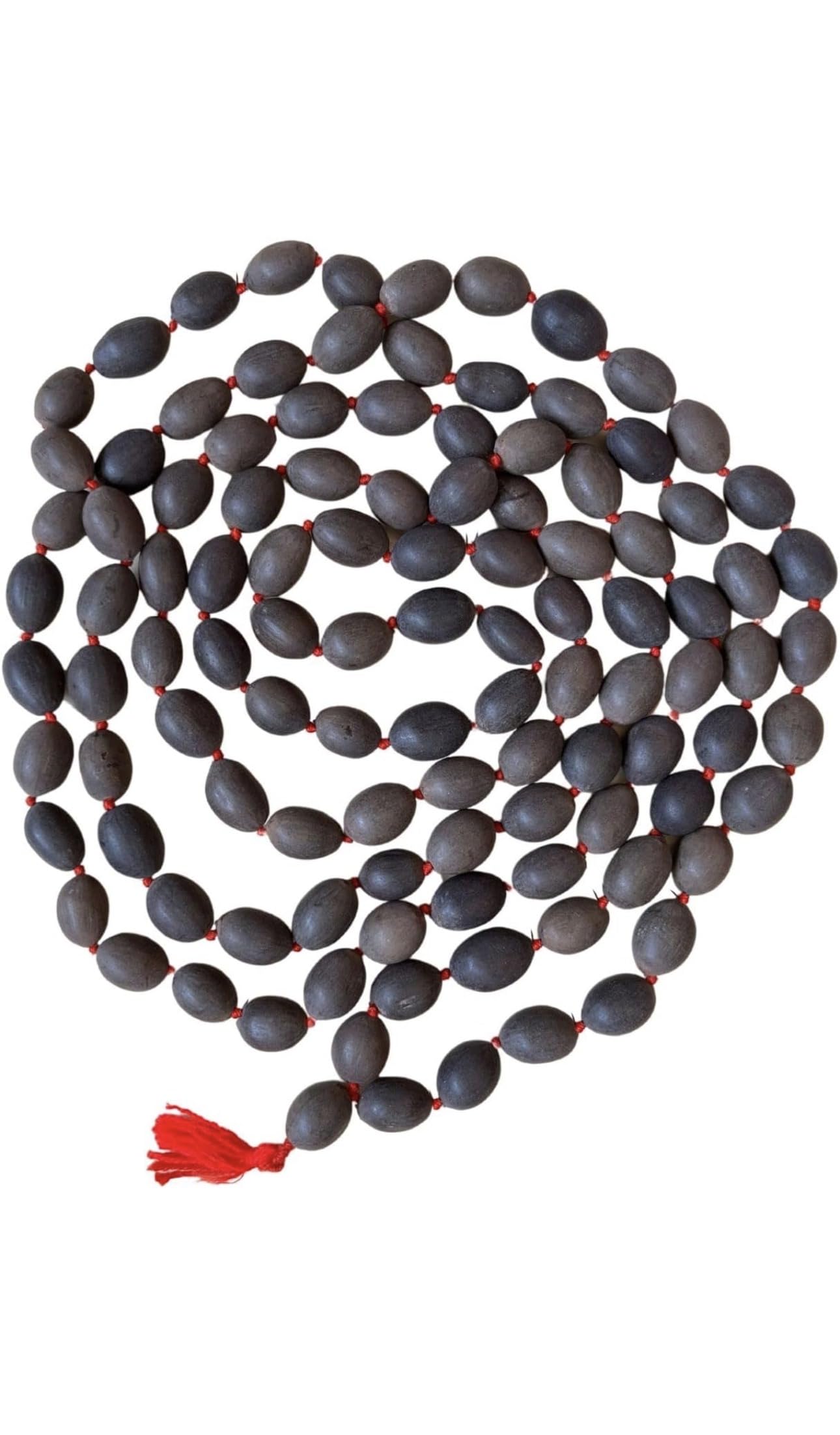 Kamal Gatta Mala Original - 108 Lotus Seeds for Japa, Laxmi Pooja and Wearing (Dark Brown, 108 Beads, Men)