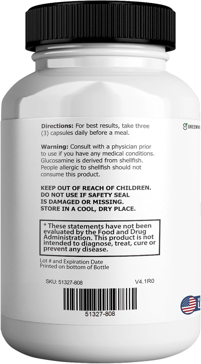 Maximum Strength Joint Max Supplement, 60 Capsules, with Glucosamine, Chondroitin, Turmeric, 20 Day Supply (5)