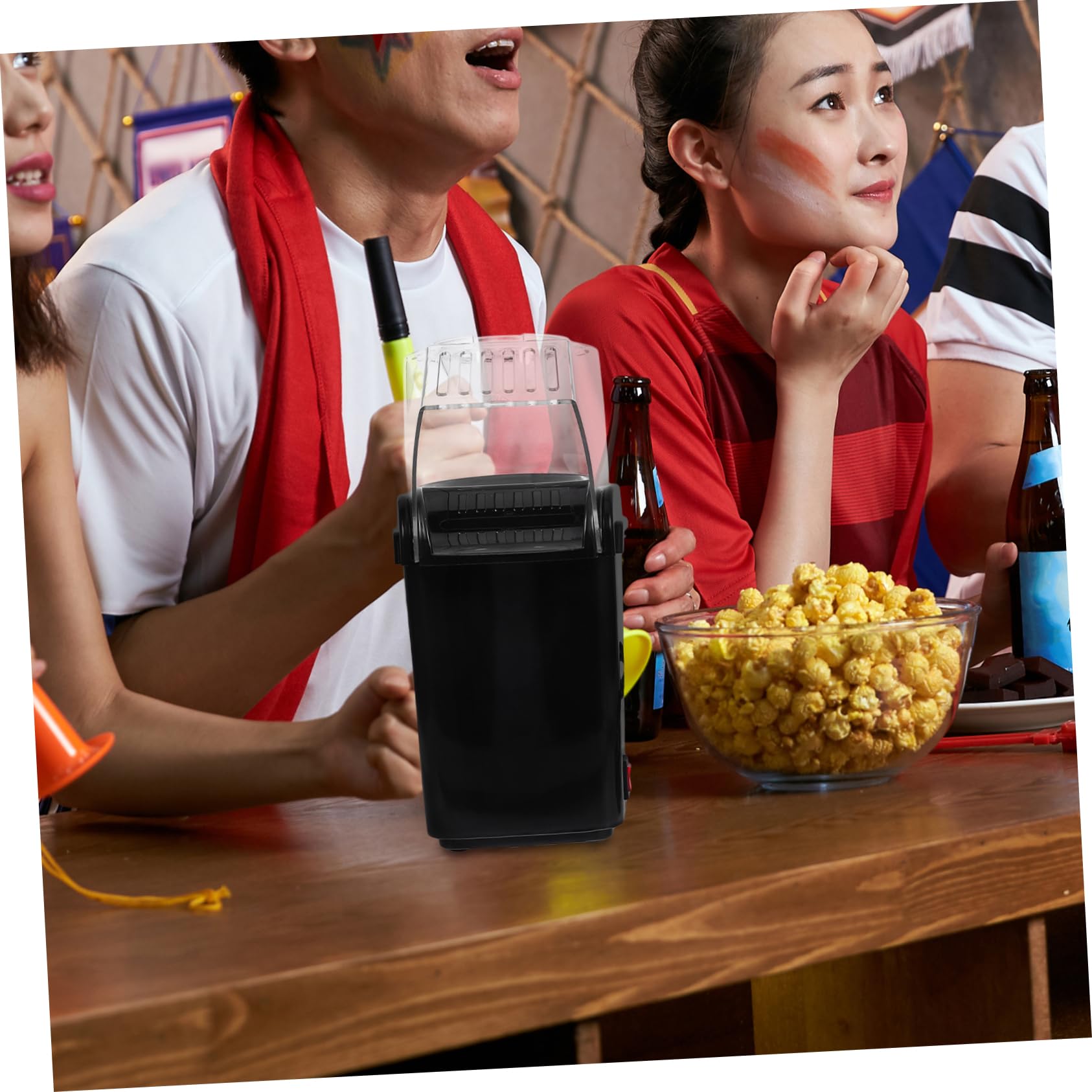 Máquina de Palomitas de Maíz Eléctrica Mini, Negra, 220v
