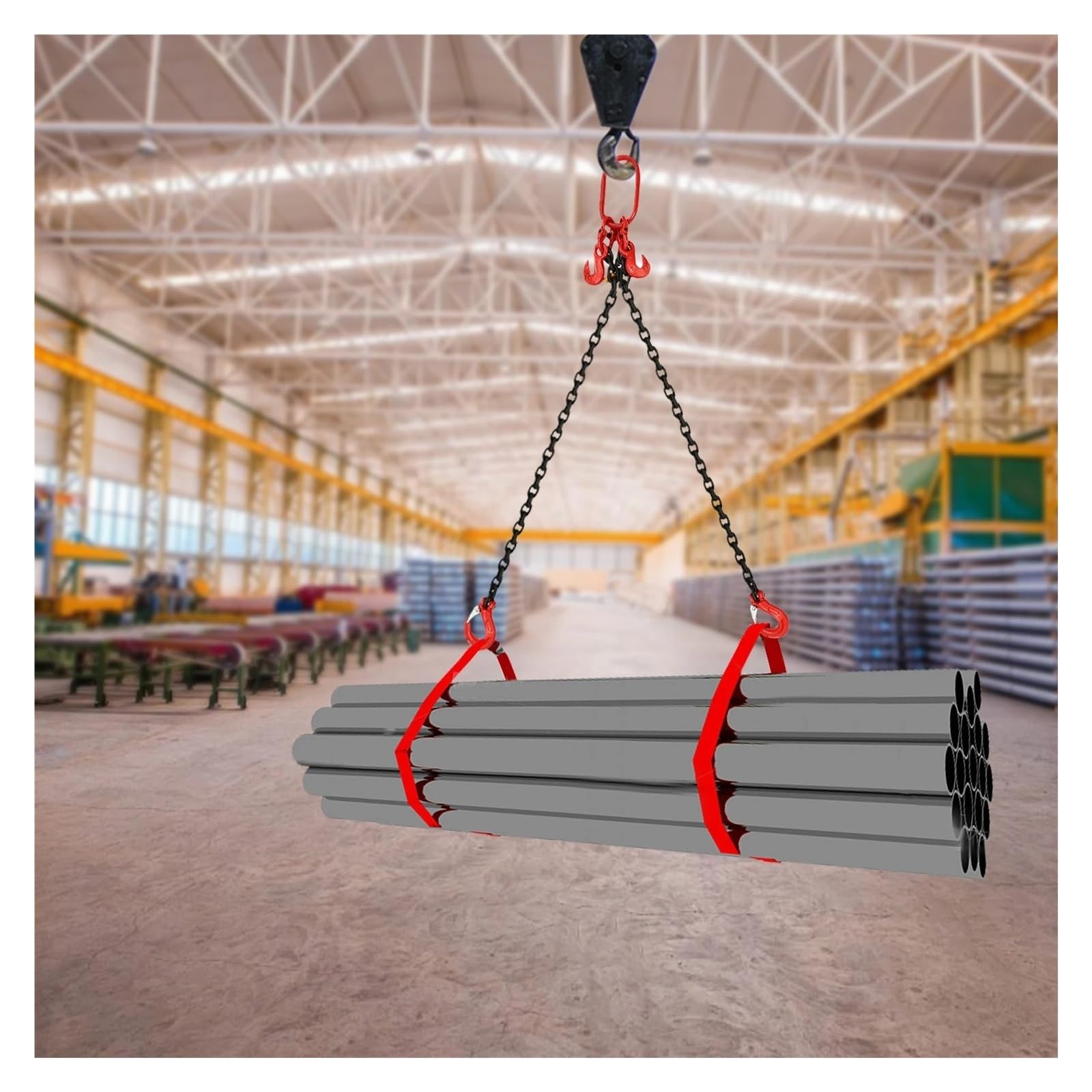 Wieszak Na Łańcuch G80, 2 M, Splotka, Łańcuchy Zatrzymujące, 8 Mm, Dźwig, Wysoka Wytrzymałość, Transport Ładunków 2T, 200 X 15 9 Cm Wciągnik elektryczny