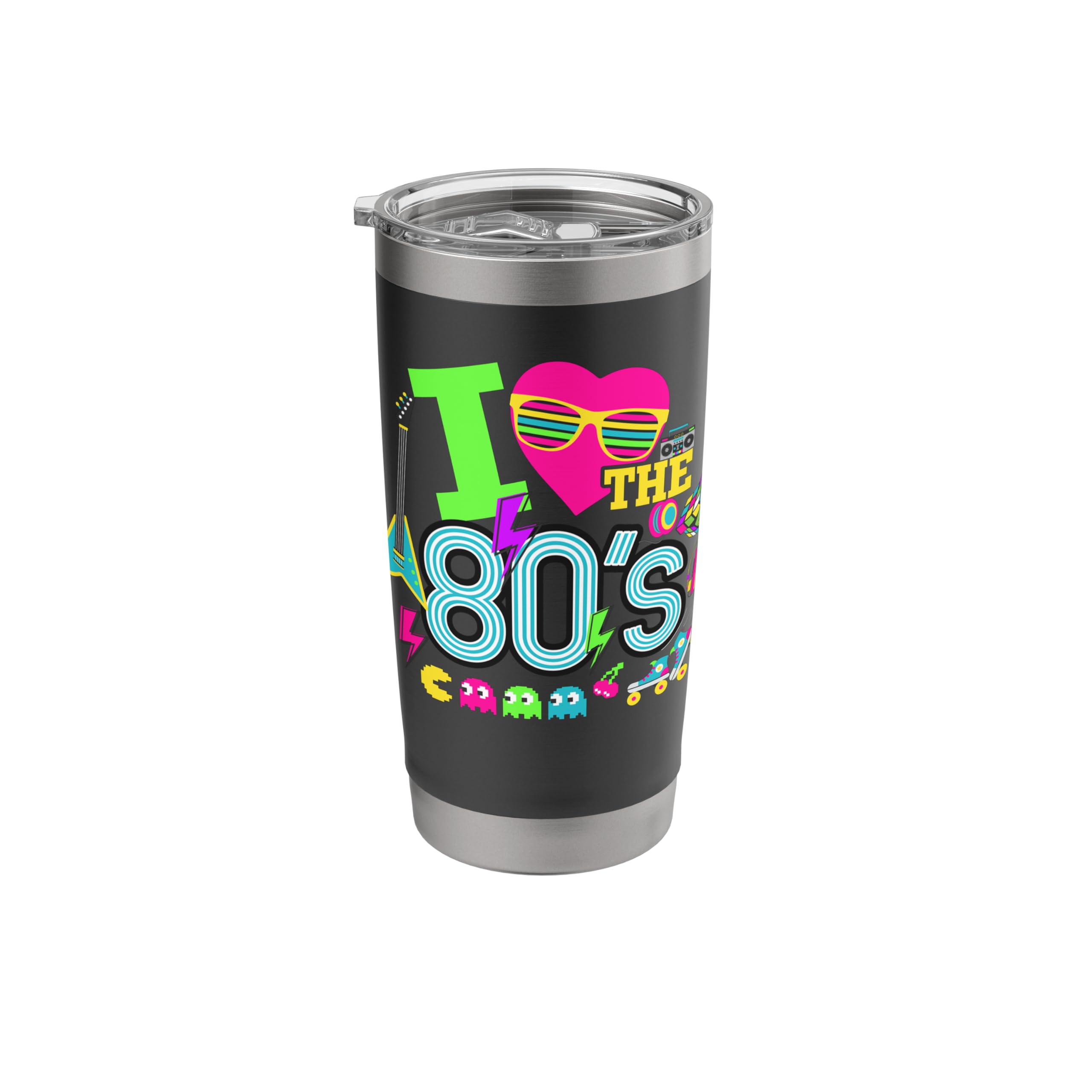 I Love The 80's Vintage 80s Graphic for Women Men Stainless Steel Insulated Tumbler