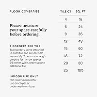 Vista 3 de Azulejos de espuma estampada de 3/8 de pulgada de grosor Forest Floor, tapetes de espuma de grano de madera entrelazados de primera calidad, piso