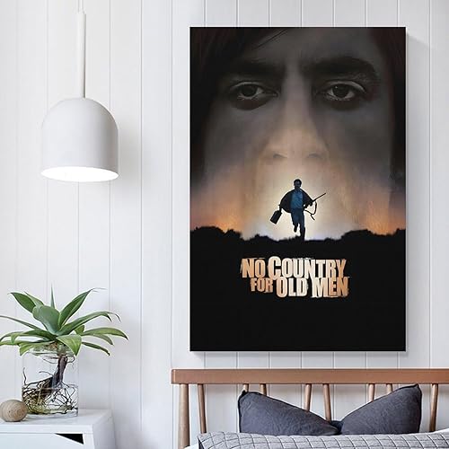Miniatura 5 de Oulores Single Hanging Picture No Country for Old Men Movie Canvas Posters, Retro Film Art Wall Decor for Bedroom, Dorm, Office, Unique Gift for