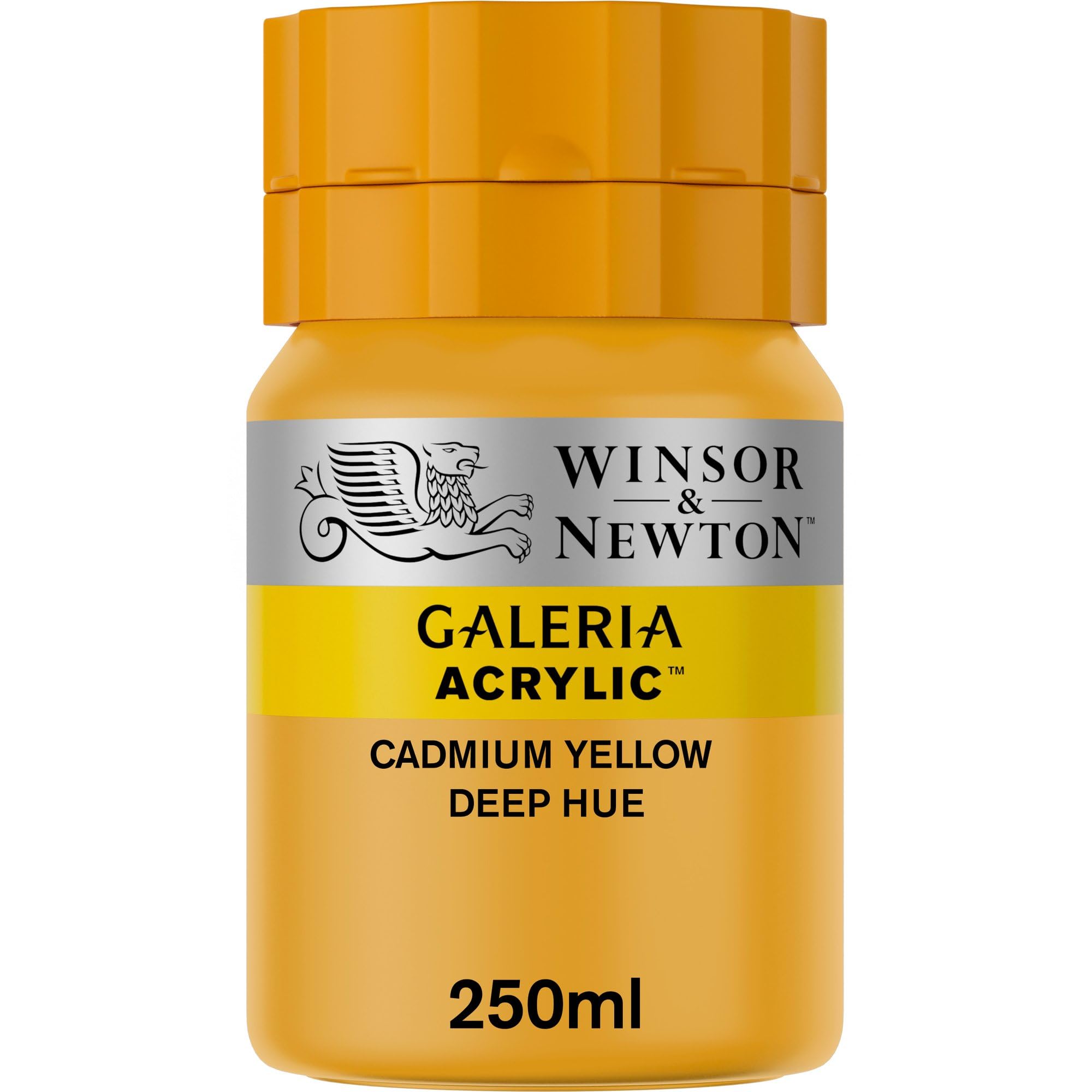 Winsor & Newton Series 1 250ml Bottle Galeria Acrylic Colour with Nozzle Cap - Cadmium Yellow Deep Hue
