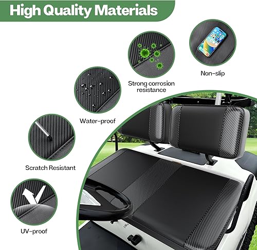 Miniatura 2 de T TGBROS Fundas de asiento de carrito de golf, aptas para Club Car Precedent OEM, cojín de asiento ordinario para carrito de golf, kit de funda de