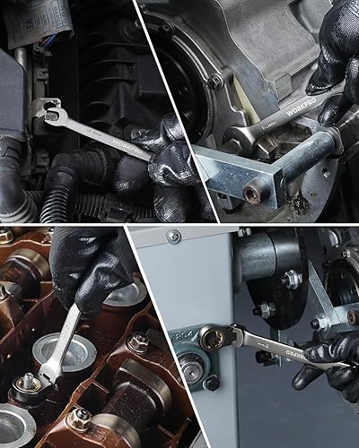 Miniatura 7 de WORKPRO Llave combinada de trinquete de cabeza flexible de 0.748 in, construcción Cr-V, niquelado, 72 dientes, diseño de 12 puntos, métrica