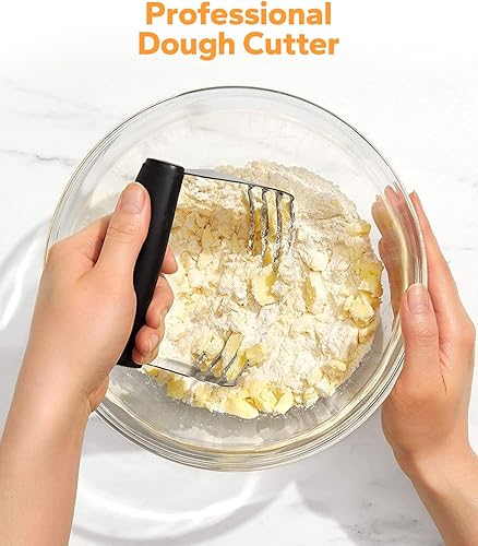 Miniatura 3 de Choppie Batidora de repostería, licuadora de masa de acero inoxidable con resistente, cortador de masa profesional y cortador de pastelería,