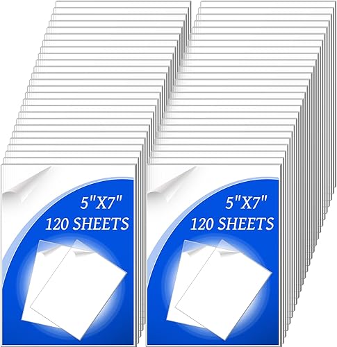 120 hojas acrílicas de 0.039 in de grosor de 5 x 7 pulgadas, para proyectos de manualidades, marco de fotos, proyectos de reemplazo de vidrio,