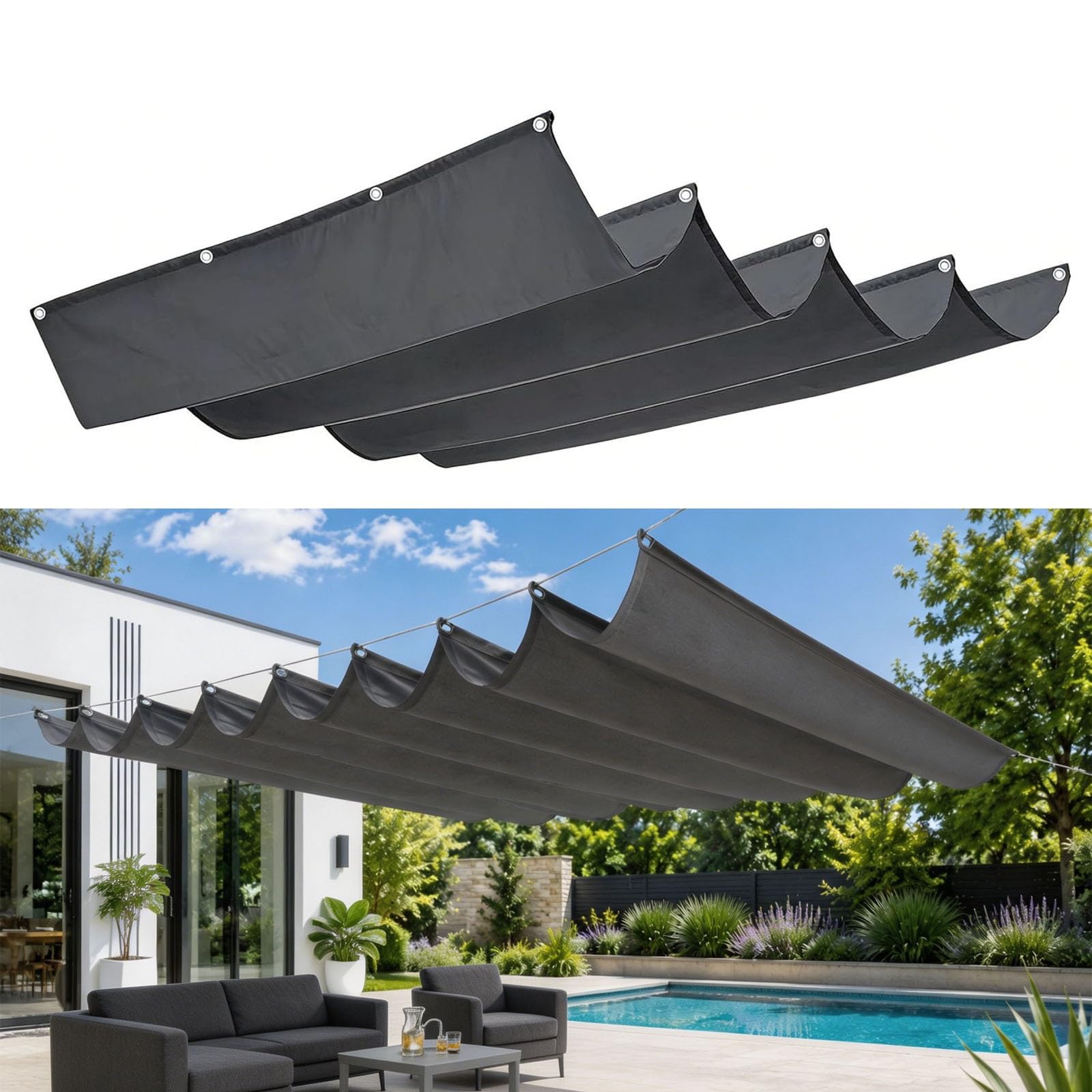 Voile d'ombrage jardin et patio pour créer un coin de fraîcheur