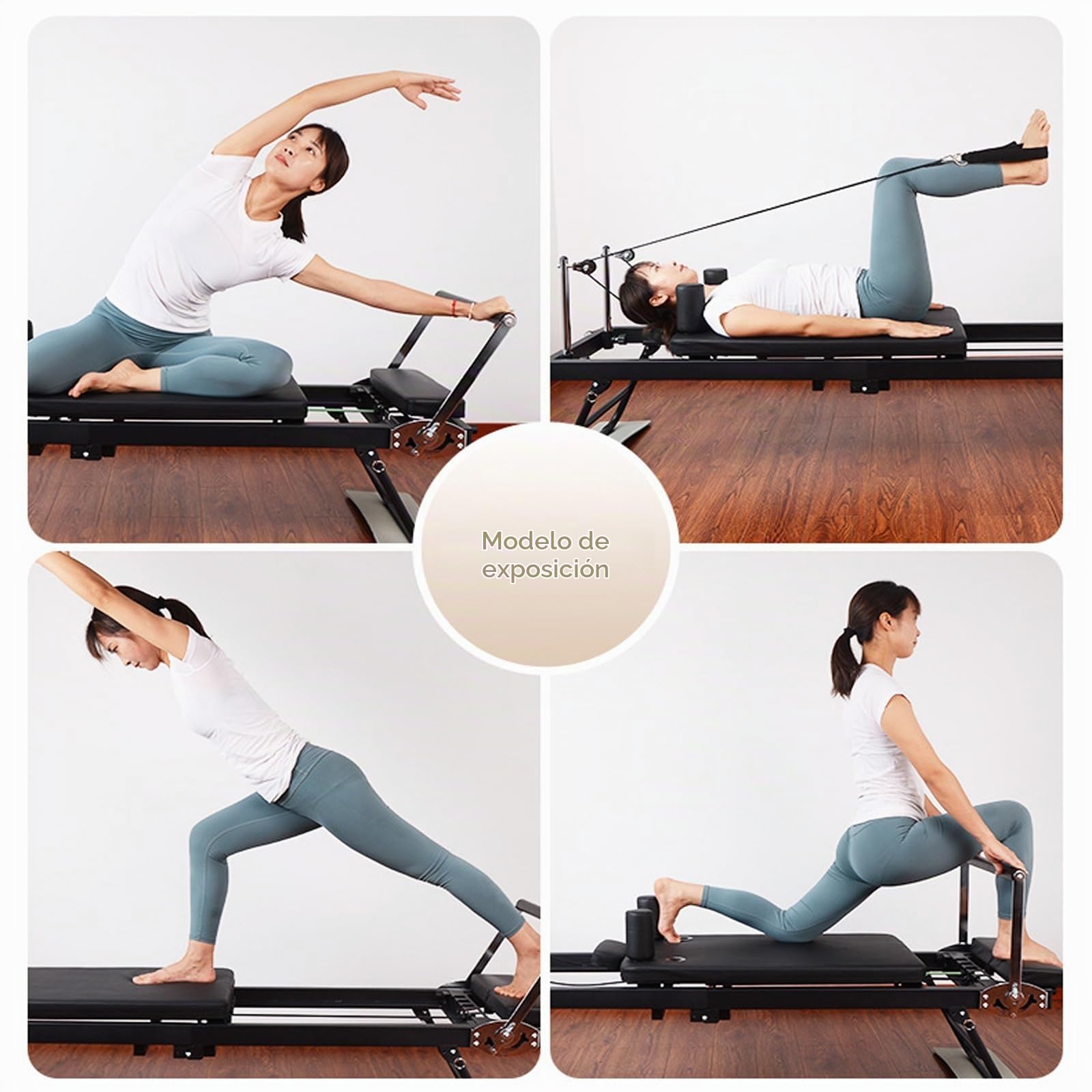 Máquina De Ejercicios Pilates, Plegable Multifuncional Máquina Reformadora De Pilates para El Hogar Y El Gimnasio