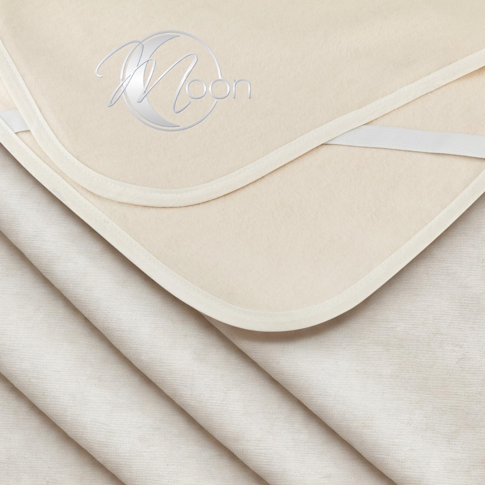 Molton Matratzenauflage mit Eckgummis - 200x200 cm - Moon-clean - 100% Baumwolle - Made in Germany