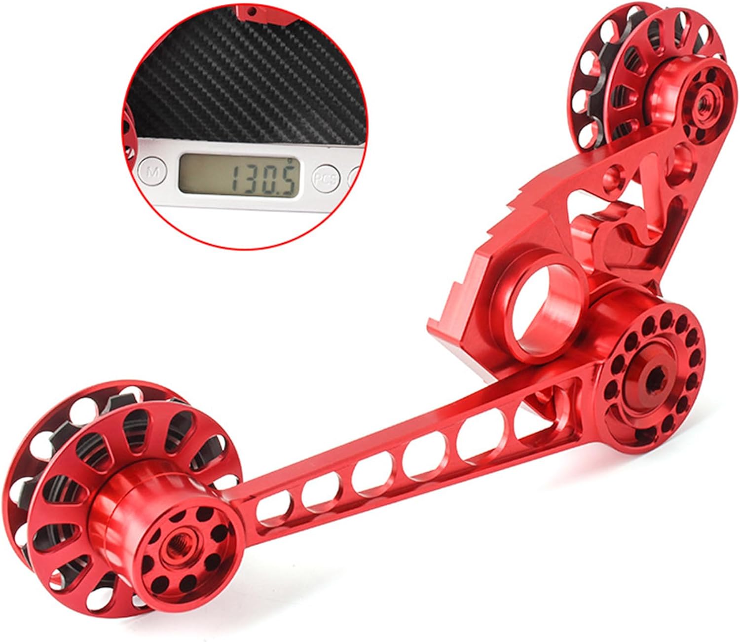Single-Speed Chain Tensioner with Adjustable Tension and Dual Spring Chain Guides - Noiseless Performance and Easy Installation for Dirt Bikes, Folding Bikes