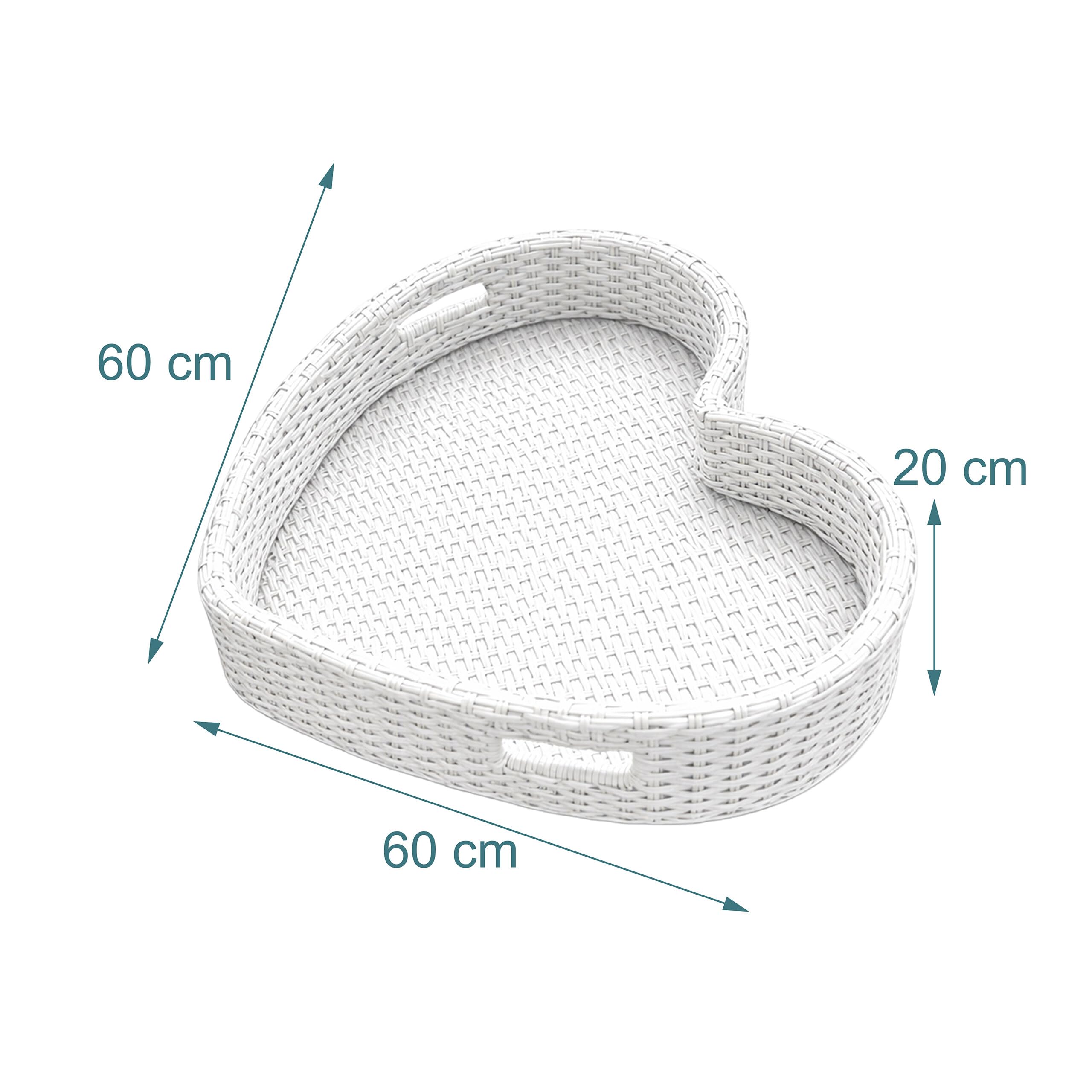 Relaxdays Bandeja Flotante en Forma de corazón para Piscina, Blanca