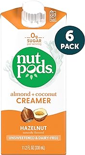 nutpods Hazelnut, 6-Pack), Unsweetened Dairy-Free Creamer, Made from Almonds and Coconuts, Whole30, Gluten Free, Non-GMO, ...