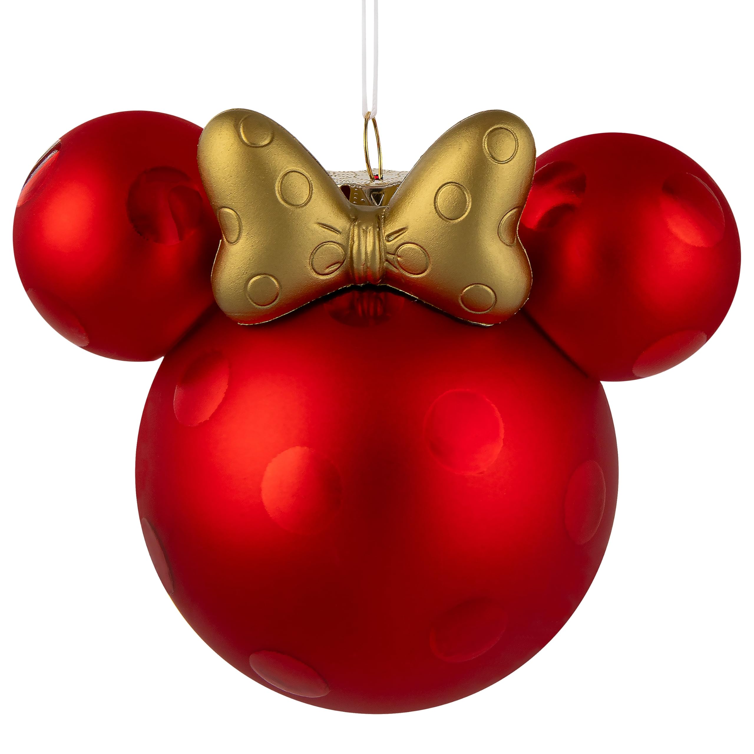 Hallmark Minnie Mouse Ears Glass Ornament, Tree Decoration, Disney, Red