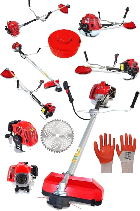 Steiner Alman Turbo 9300 Yan Tipi Benzinli Motorlu Ot Çim Tırpanı Çalı Biçme Makinesi Tırpanı Kırmızı