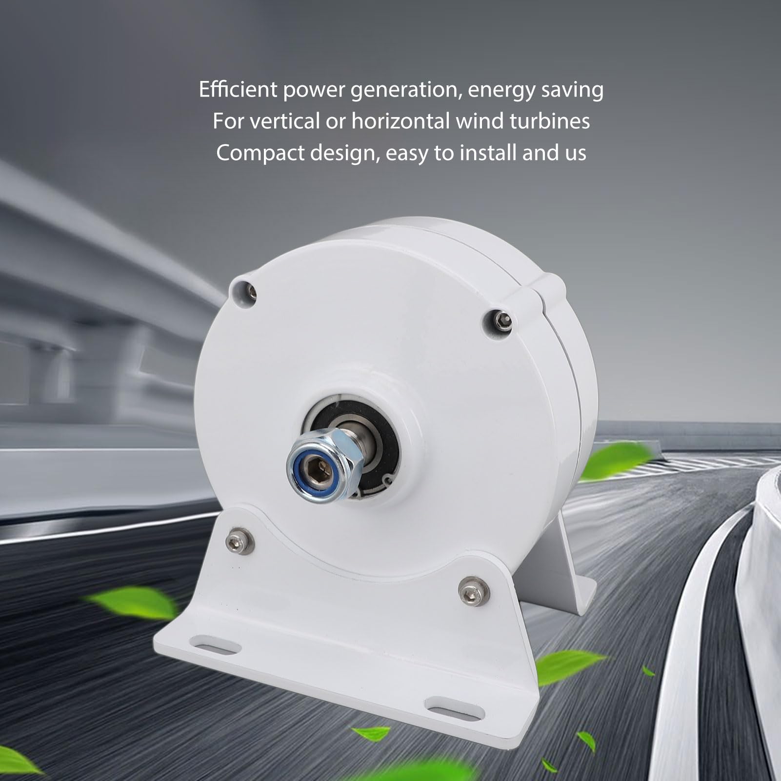 WINH Motor Magnético Permanente Sincrónico, Generador de Corriente de Tres Fases Fácil de Instalación de Diseño de 12 V Compacto para Turbinas Eólicas Verticales u Horizontales (100W)