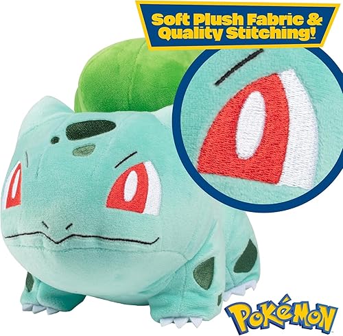Miniatura 3 de Pokemon Bulbasaur - Peluche básico de 8 pulgadas, con licencia oficial, auténtico juguete de pokeball suave, regalo para niños, niñas, mayores de 2