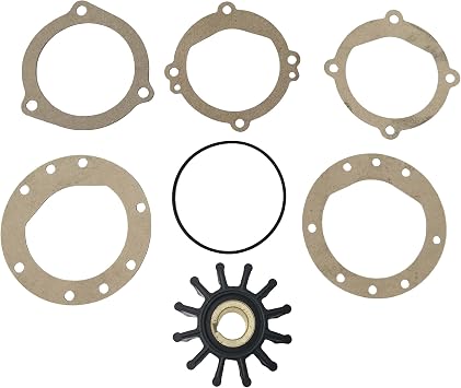 Water Pump Impeller Kit Replaces Sherwood 9959K, 09959K & Johnson 09-701B-1, Onan 132-0317 132-0117, Pleasurecraft R061015, Yamaha YSC-101-03-01,Volvo 835512 3854286, Jabsco 18838-0001-P