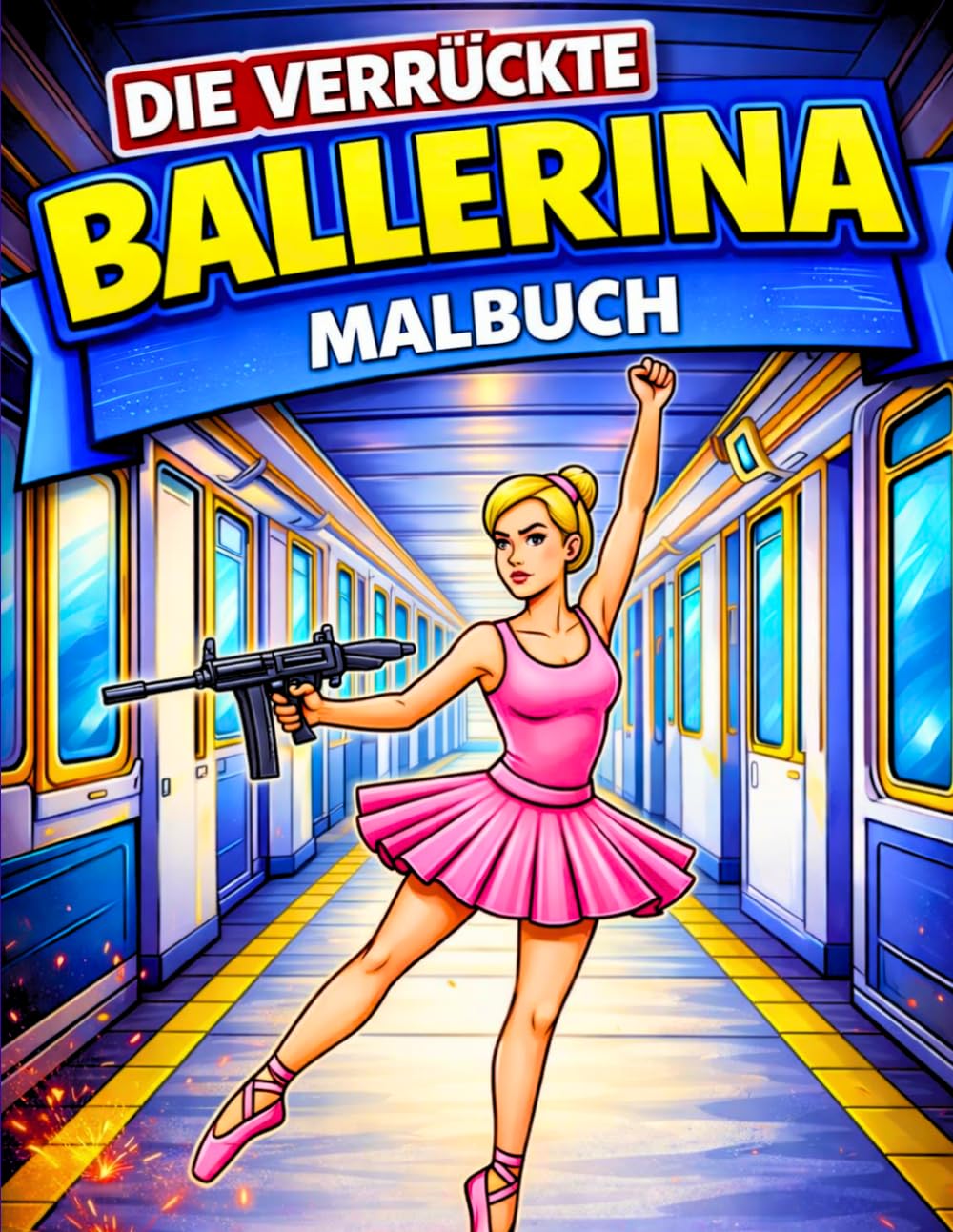 Die Verrückte Ballerina Malbuch: Aufregende Welt der Ballerinas in Verrückten Actionszenen Ein Malbuch für Mädchen die Tanzen Ballett und Ein Bisschen Verrücktheit Lieben