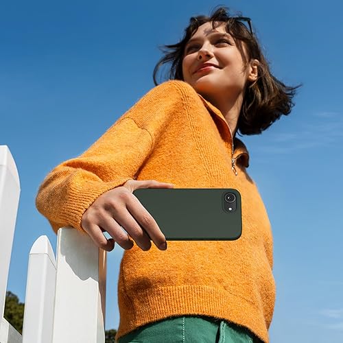 Miniatura 1491 de Miracase - Funda diseñada para iPhone 11 con protector de pantalla, funda de goma de silicona líquida, protección total contra caídas y a prueba