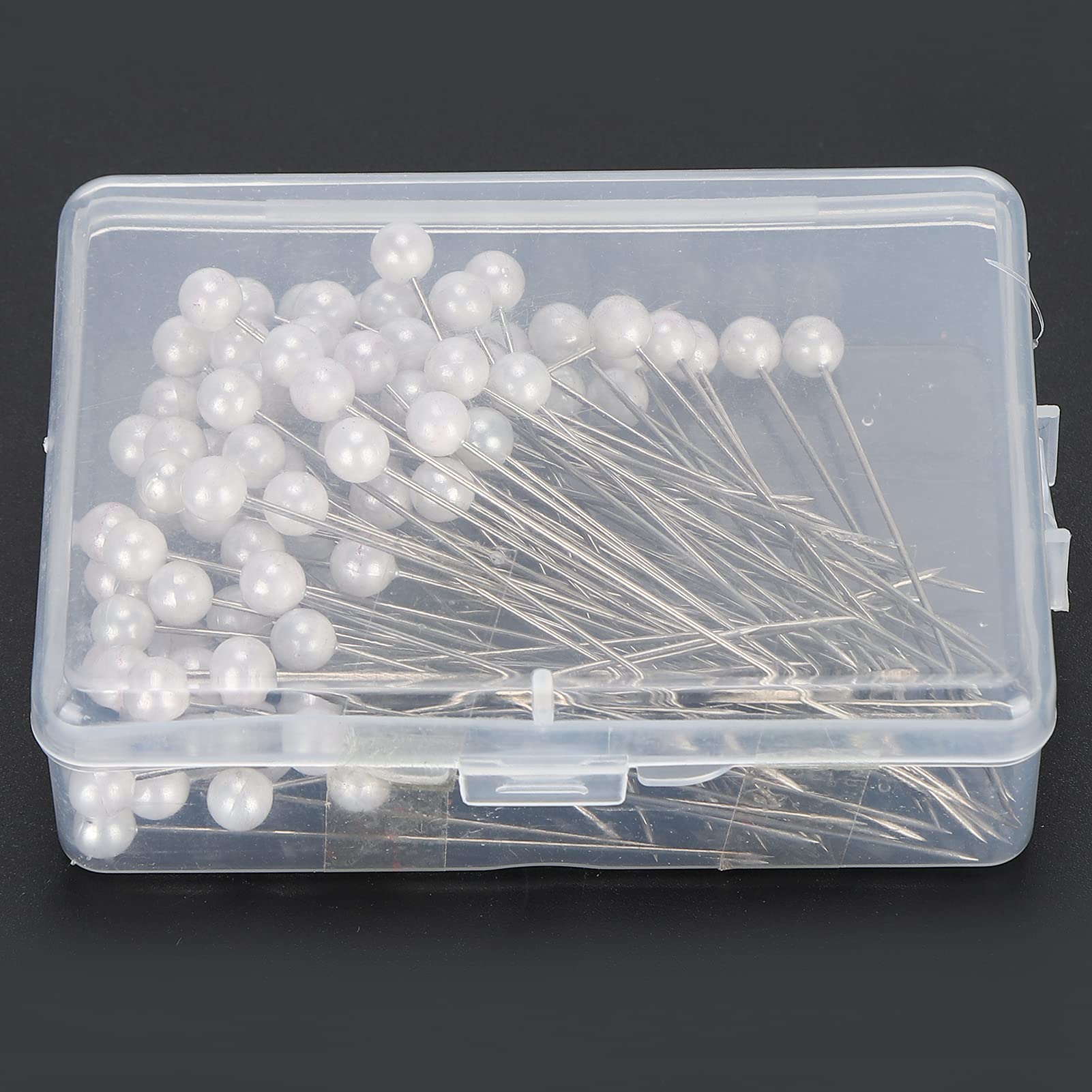100 Alfileres Con Cabeza De Perla Blanca - Agujas De Costura Para Manualidades, Bordado Y Decoración, 3.7 Cm